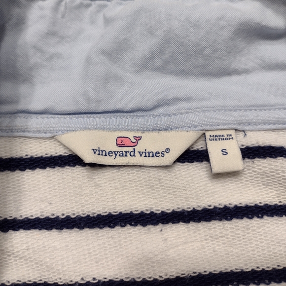 Vineyard Vines Half Zip Pullover Sweatshirt Navy Blue White Size Small - Picture 10 of 10